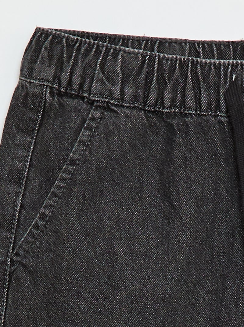 Pantaloni denim taglio jogger Grigio - Kiabi