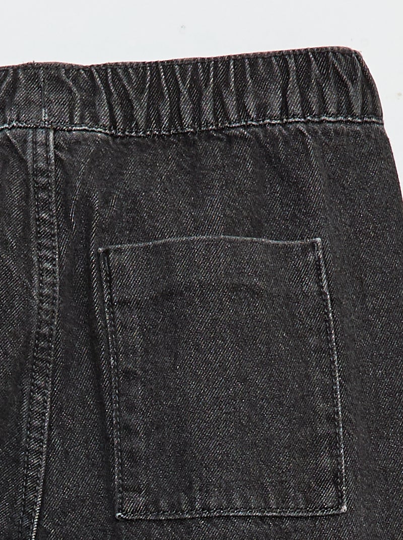 Pantaloni denim taglio jogger Grigio - Kiabi