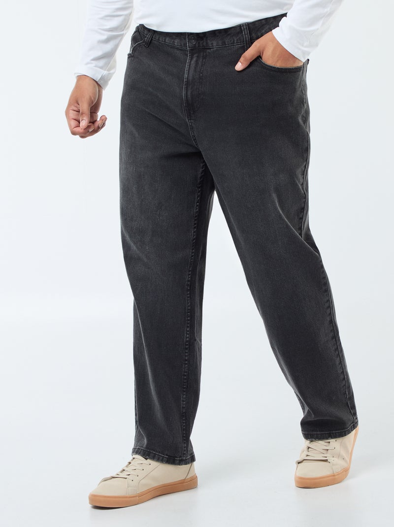 Pantaloni denim vestibilità relaxed 5 tasche Grigio - Kiabi
