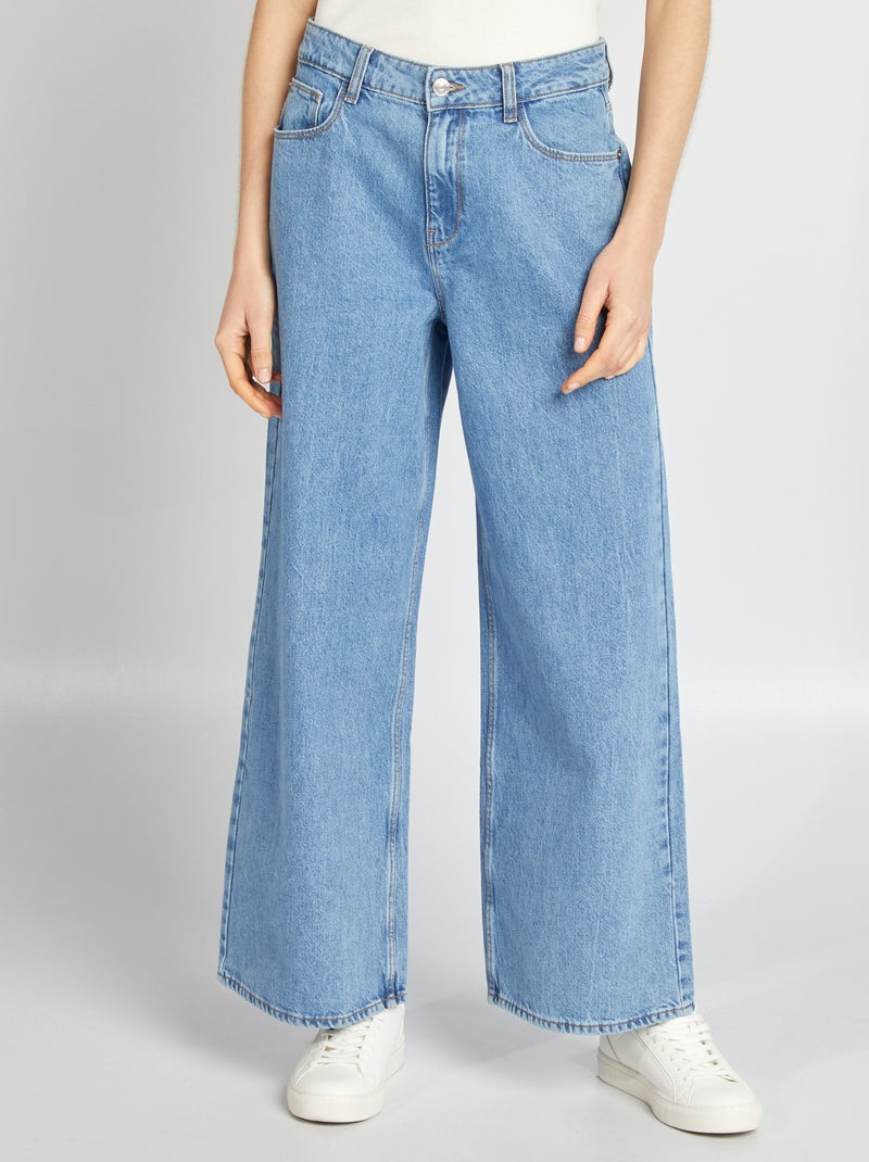 Pantaloni denim wide leg - L28 blu - Kiabi