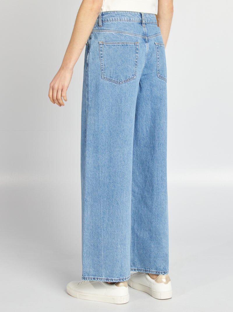 Pantaloni denim wide leg - L28 blu - Kiabi