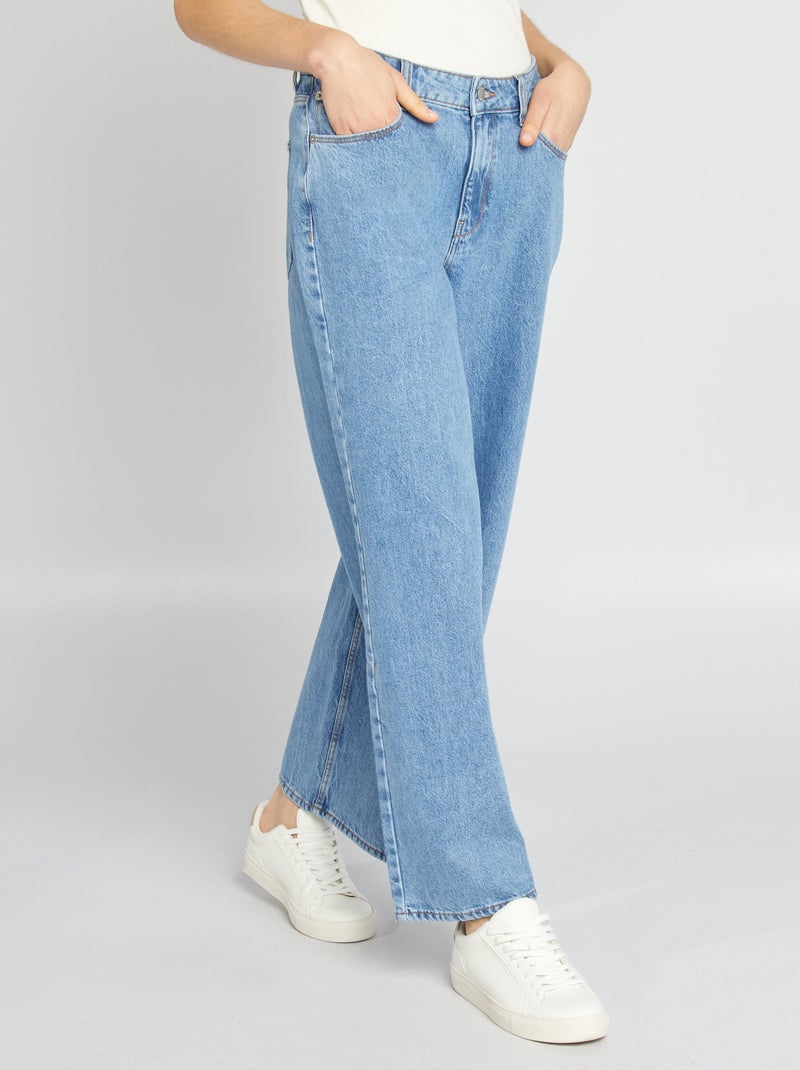 Pantaloni denim wide leg - L28 blu - Kiabi