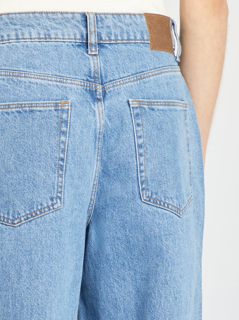 Pantaloni denim wide leg - L28 blu - Kiabi