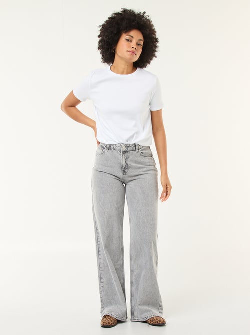 Pantaloni denim wide leg - L28 - Kiabi