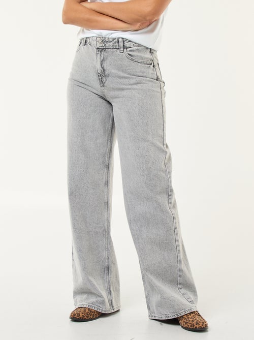 Pantaloni denim wide leg - L28 - Kiabi