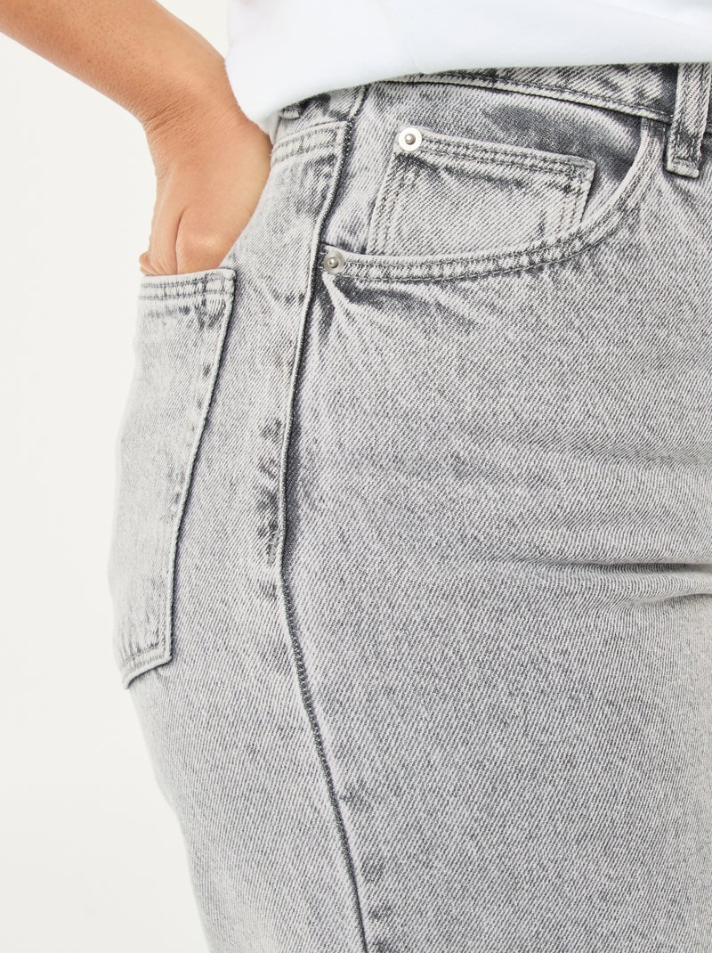 Pantaloni denim wide leg - L28 Grigio - Kiabi