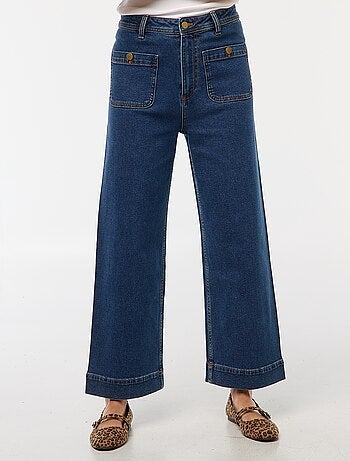 Pantaloni denim wide leg