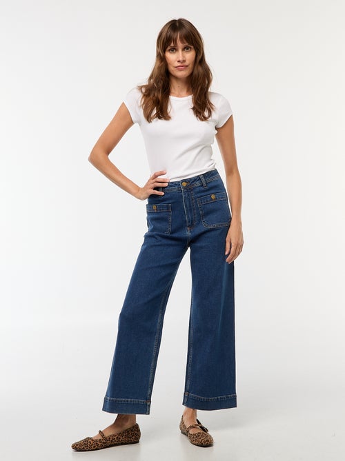 Pantaloni denim wide leg - Kiabi