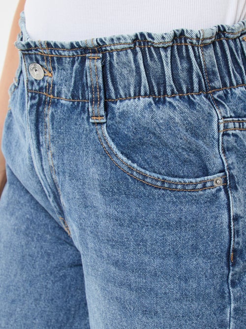 Pantaloni denim wide leg in cotone - Kiabi