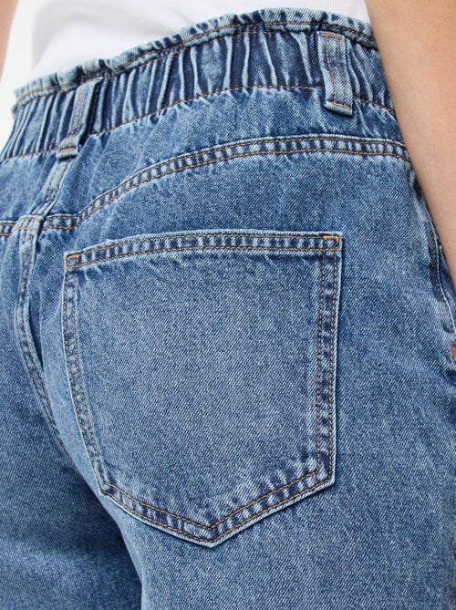 Pantaloni denim wide leg in cotone - Kiabi