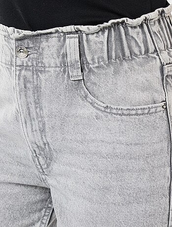 Pantaloni denim wide leg in cotone