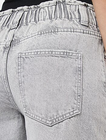 Pantaloni denim wide leg in cotone