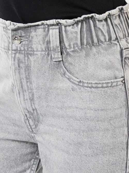 Pantaloni denim wide leg in cotone - Kiabi