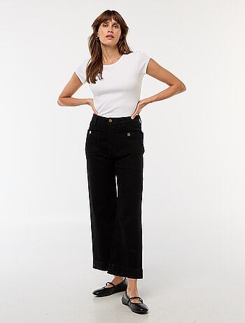 Pantaloni denim wide leg