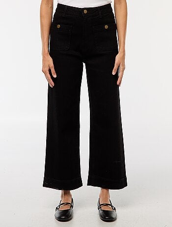 Pantaloni denim wide leg