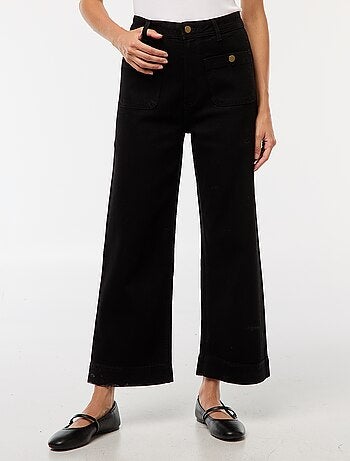 Pantaloni denim wide leg
