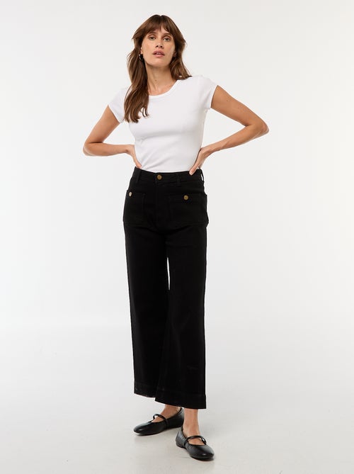 Pantaloni denim wide leg - Kiabi