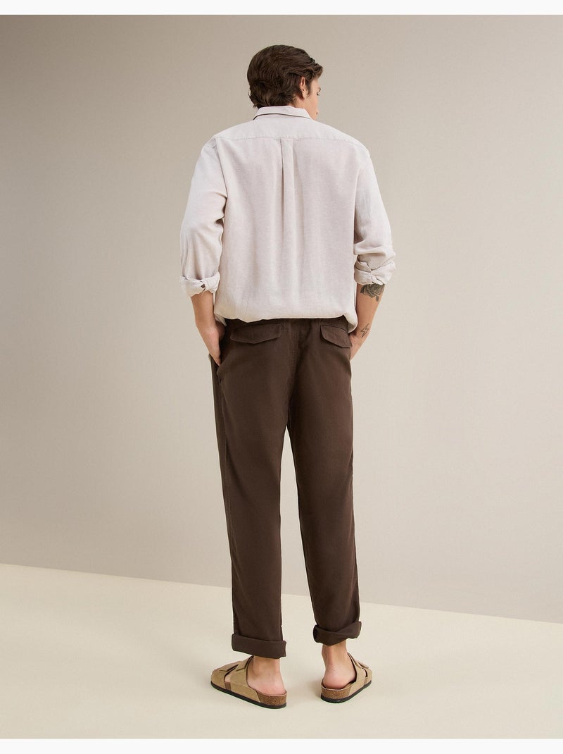 Pantaloni di lino, MO Fashion Marrone - Kiabi