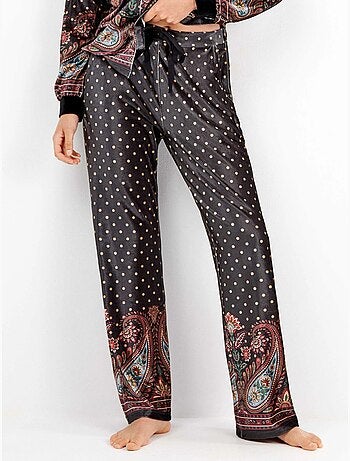 Pantaloni di velluto con stampa orientale