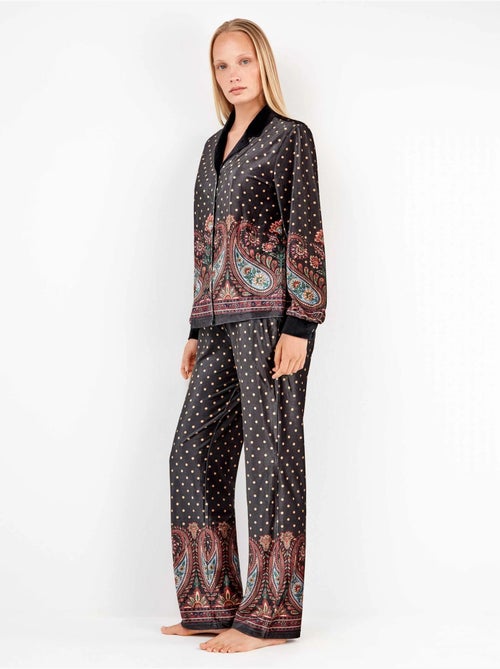 Pantaloni di velluto con stampa orientale - Kiabi