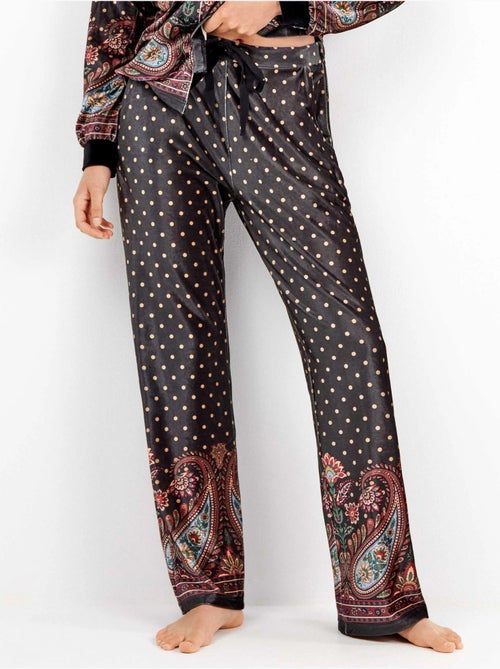 Pantaloni di velluto con stampa orientale - Kiabi