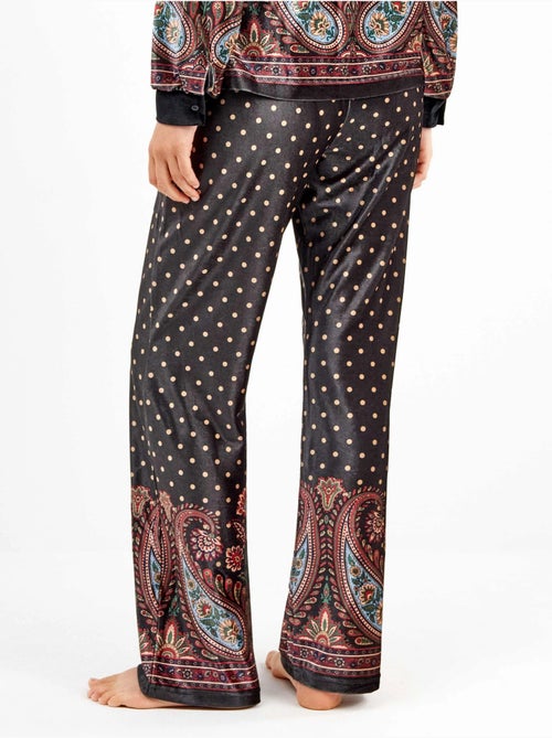 Pantaloni di velluto con stampa orientale - Kiabi