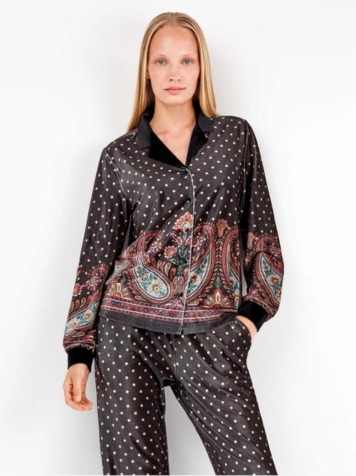 Pantaloni di velluto con stampa orientale - Kiabi