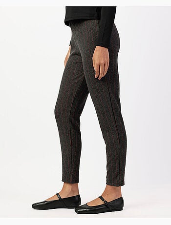 Pantaloni diplomatici lunghi elasticizzati a righe da donna ADMAS