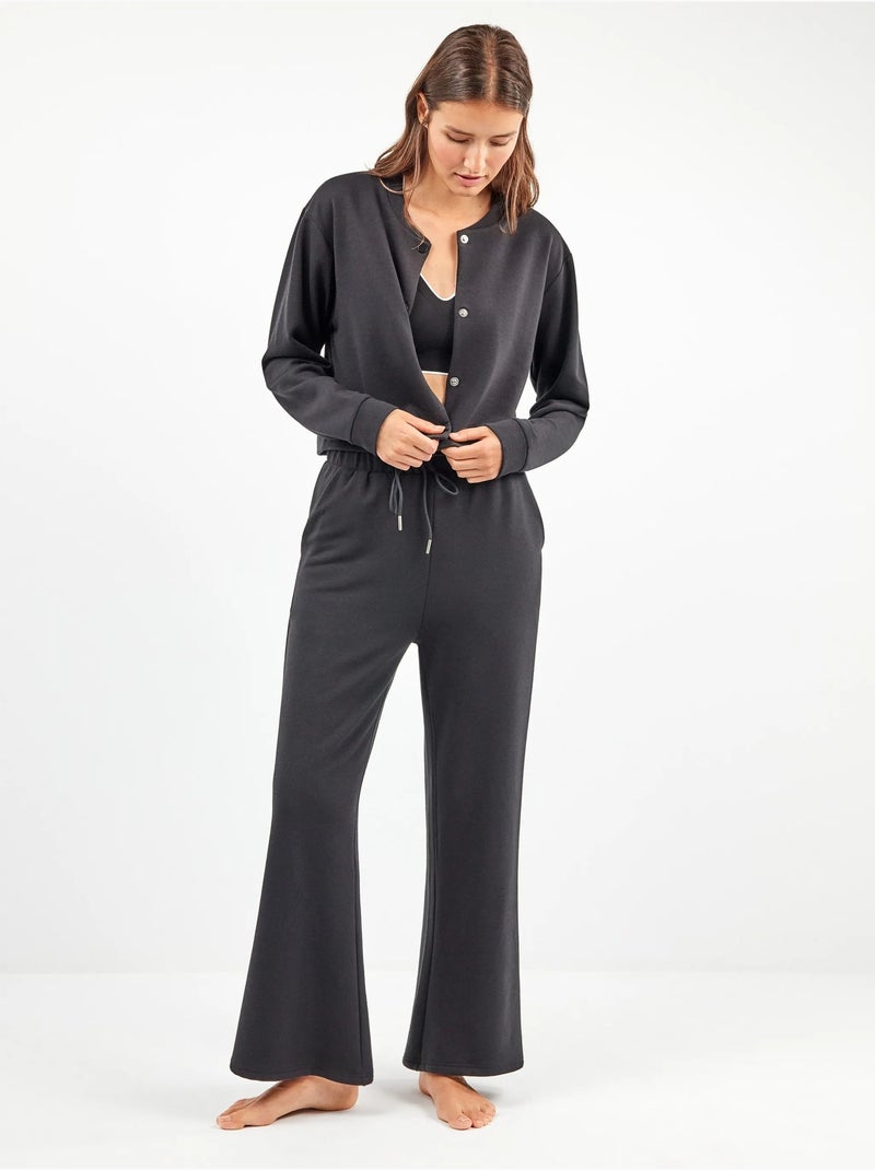 Pantaloni diritti in felpe Nero - Kiabi