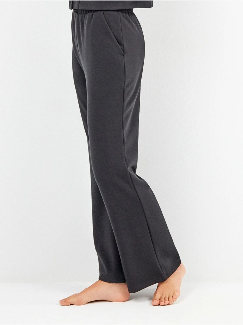 Pantaloni diritti in felpe Nero - Kiabi