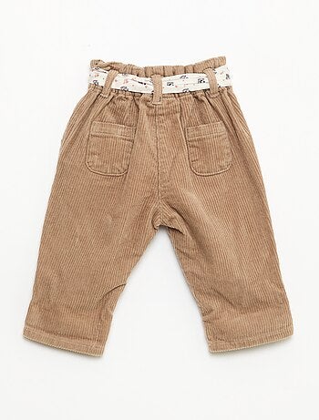 Pantaloni 'Disney' 'Marie' in velluto di cotone con cintura