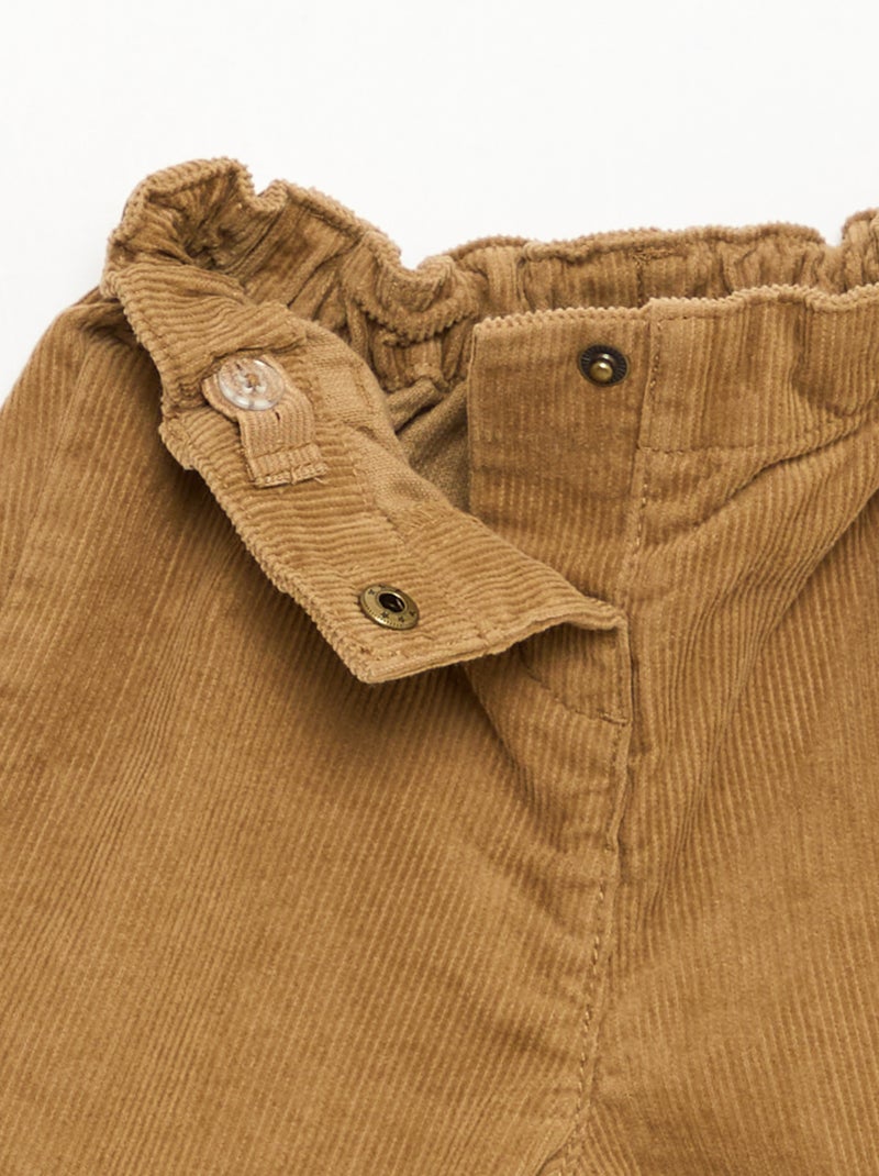 Pantaloni 'Disney' 'Mickey' in velluto a coste Beige - Kiabi