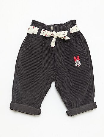 Pantaloni 'Disney' 'Marie' in velluto di cotone con cintura
