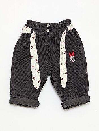 Pantaloni 'Disney' 'Marie' in velluto di cotone con cintura