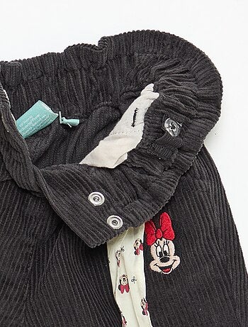 Pantaloni 'Disney' 'Marie' in velluto di cotone con cintura
