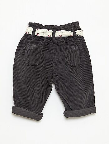 Pantaloni 'Disney' 'Marie' in velluto di cotone con cintura