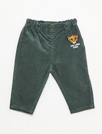 Pantaloni 'Disney' 'Mickey' in velluto a coste