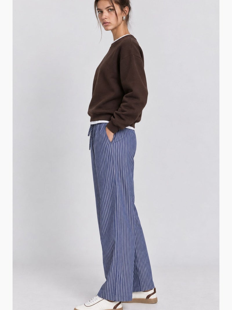 Pantaloni donna a gamba dritta istanbul Blu - Kiabi