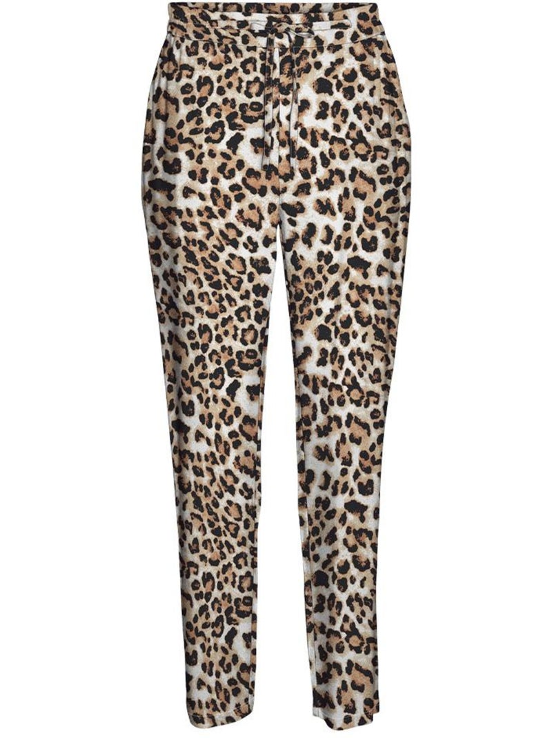 Pantaloni Donna Vero Moda a Fantasia Leopardata Marrone cappuccino - Kiabi