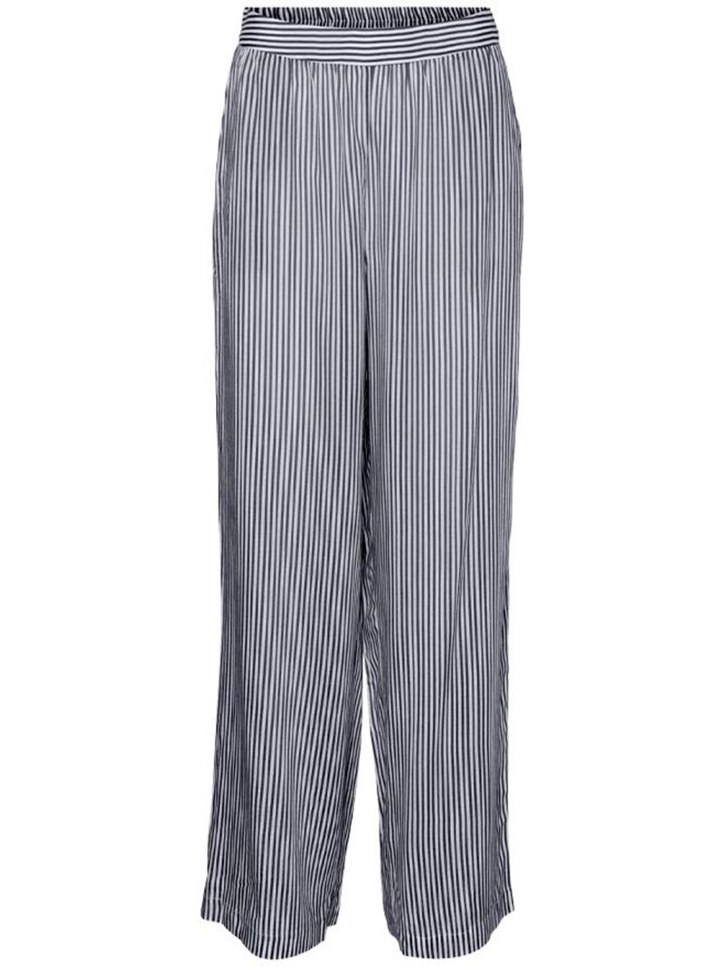Pantaloni Donna Vero Moda a Righe Fluidi Bianco - Kiabi