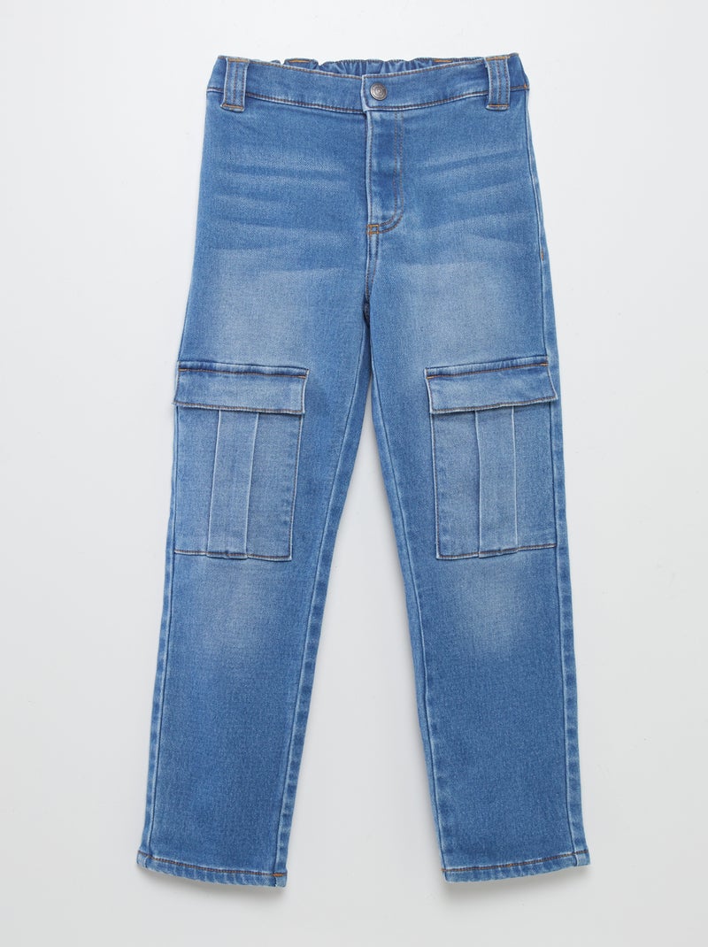 Pantaloni dritti - collezione facili da indossare BLU - Kiabi
