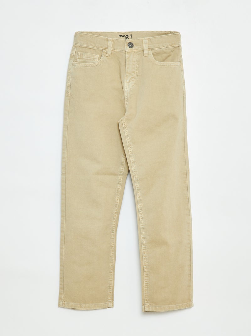 Pantaloni dritti - regular fit a 5 tasche Bianco - Kiabi