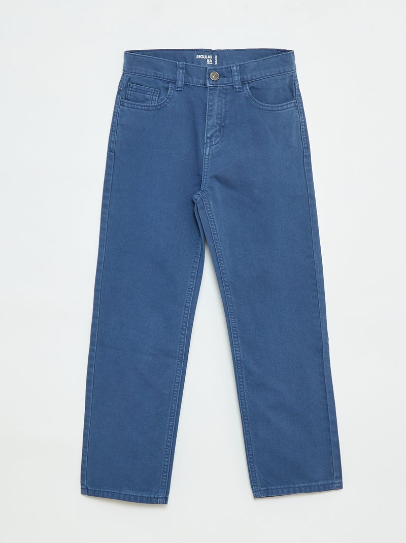 Pantaloni dritti - regular fit a 5 tasche Blu - Kiabi