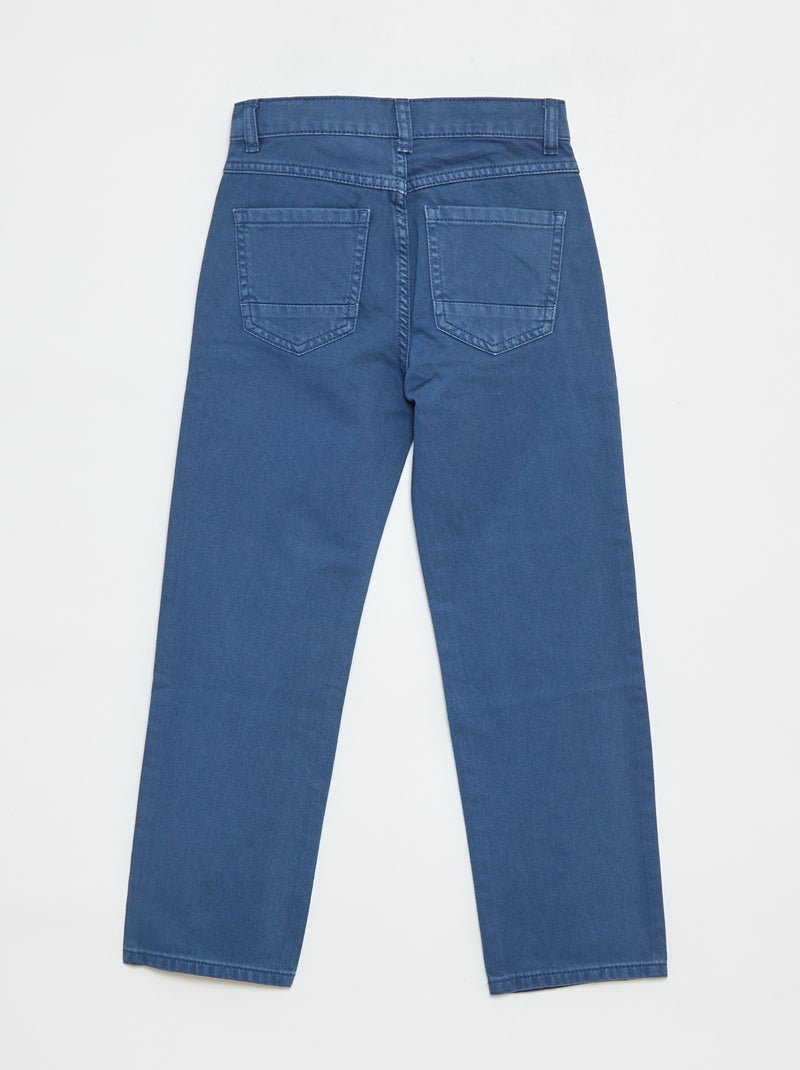 Pantaloni dritti - regular fit a 5 tasche Blu - Kiabi