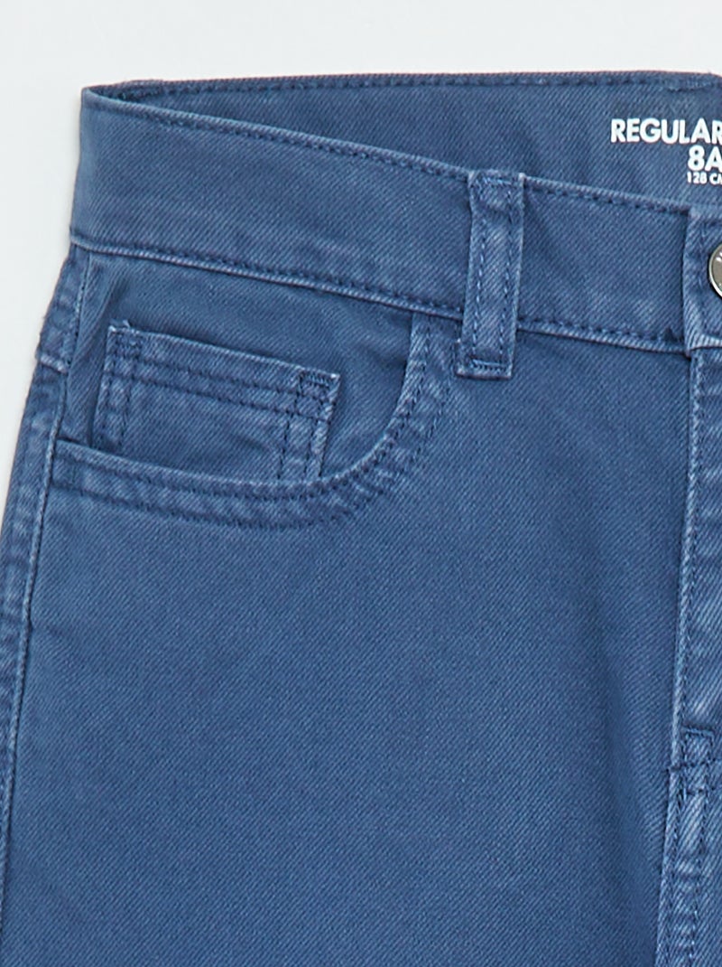 Pantaloni dritti - regular fit a 5 tasche Blu - Kiabi