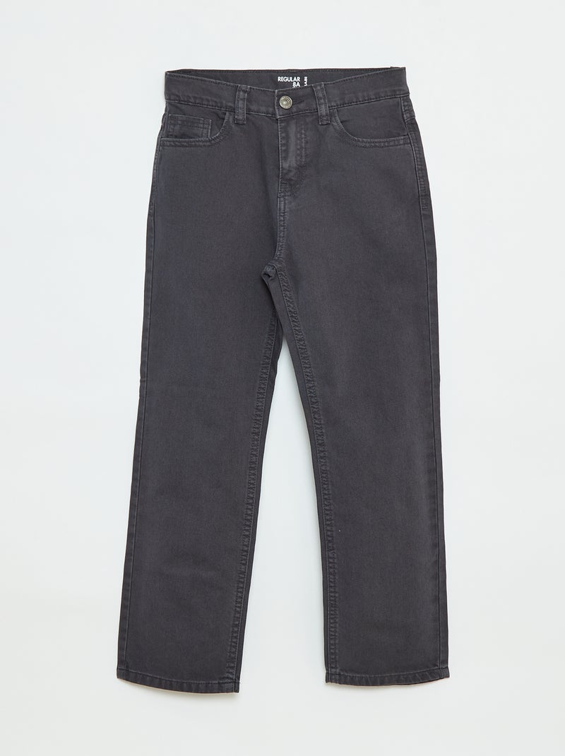 Pantaloni dritti - regular fit a 5 tasche Nero - Kiabi