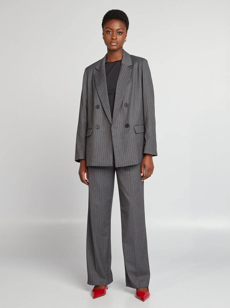 Pantaloni dritti a righe GRIGIO - Kiabi