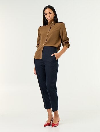 Pantaloni dritti a vita alta