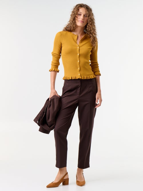 Pantaloni dritti a vita alta - Kiabi