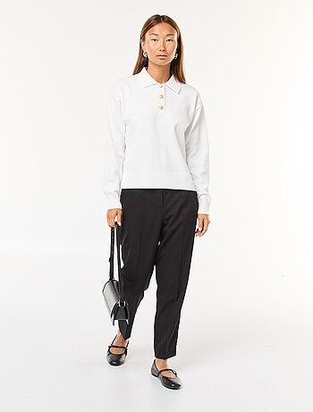 Pantaloni dritti a vita alta